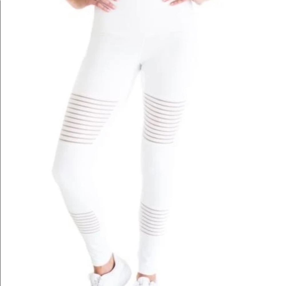 DYI white stripe out leggings